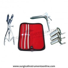 Hegar uterine dilator 3 pieces set,3-4, 7-8, 9-10, mathieu speculum, grave large, collin 3pcs
